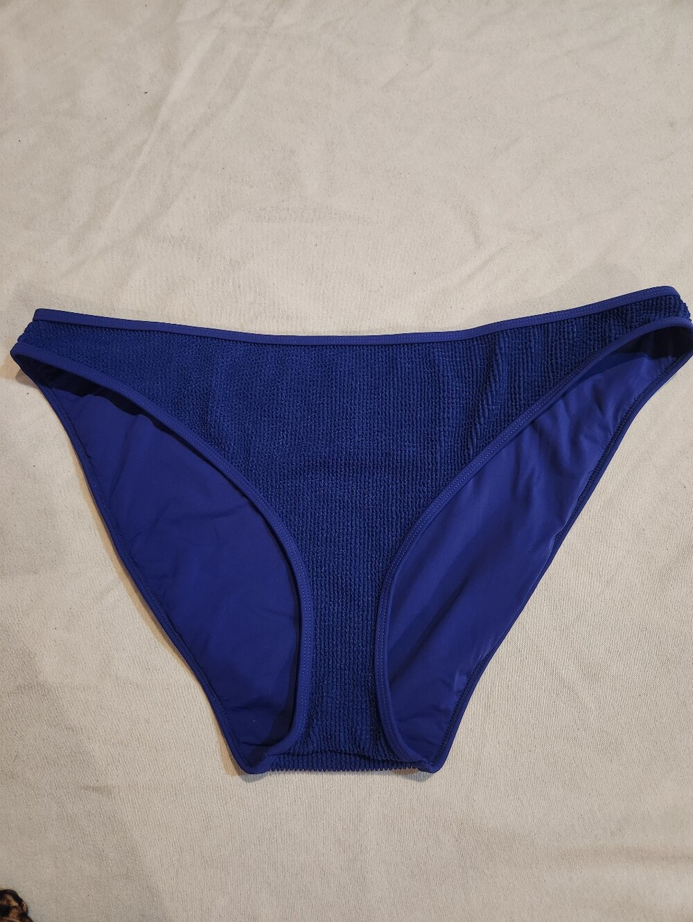 Good American Blue Crinkle Bikini Bottom 4XL 5XL